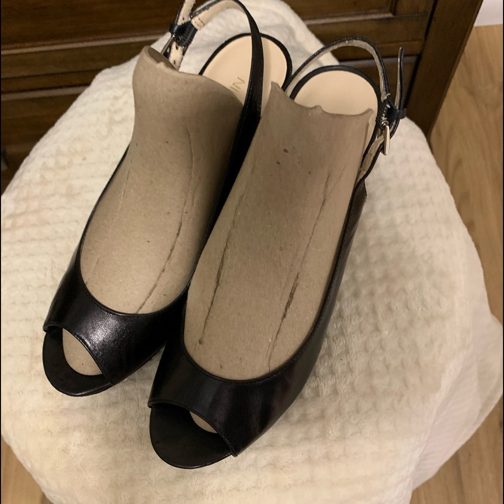 Nine West Black Sling Backs.